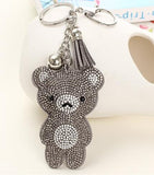 Crystal Butterfly Pendant Animal Keychain Wholesale Silver Plated Key Chain Ring Holder Women Bag