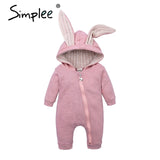 Newborn Baby Girls Boys Clothing Romper Cotton Long Sleeve Jumpsuit Playsuit 2019 Spring Bunny Outfits One piecer 3D Ear Clothes