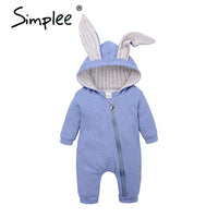 Newborn Baby Girls Boys Clothing Romper Cotton Long Sleeve Jumpsuit Playsuit 2019 Spring Bunny Outfits One piecer 3D Ear Clothes