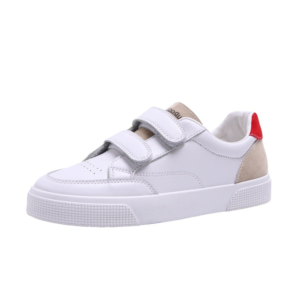 HEE GRAND 2019 Women Solid PU Leather Women Spring Casual Shoes Hook Loop Flats Comfortable Round Toe Women Shoes XWD7425